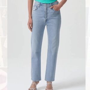 AGOLDE High Rise Stovepipe Jean in Destination